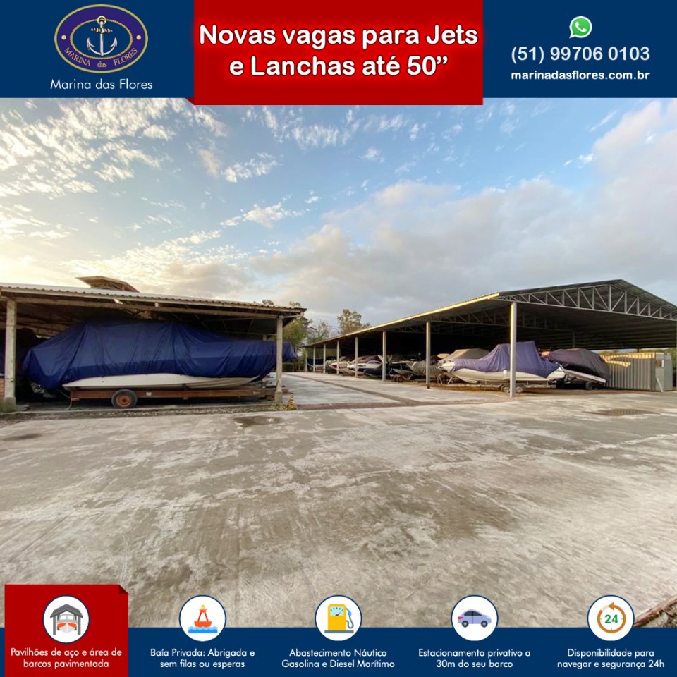 Novas Vagas para Jet-skis e Lanchas até 50 pés